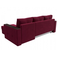Угловой диван Валенсия Лайт (микровельвет бордовый) - Изображение 1